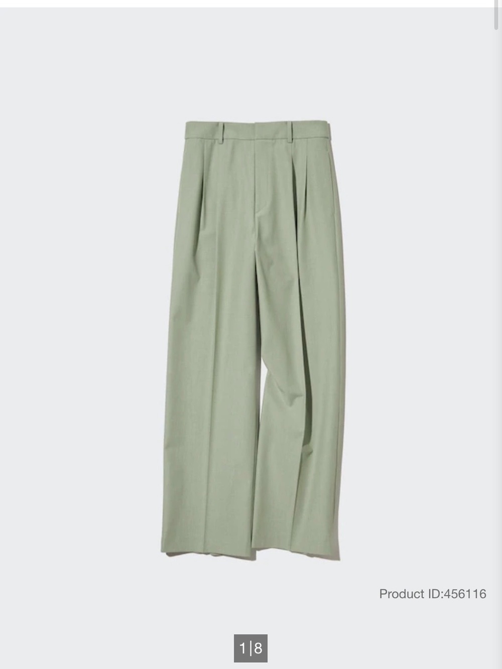 Uniqlo Women’s Wide-Leg Pleated Pants in Sage Green